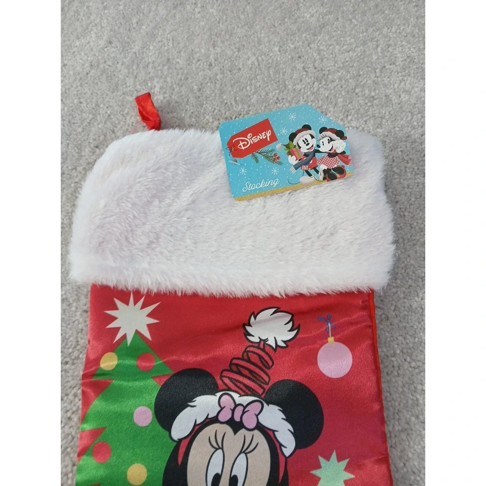 Minnie Mouse Disney Christmas Kids SILKY Stocking NEW NWT
